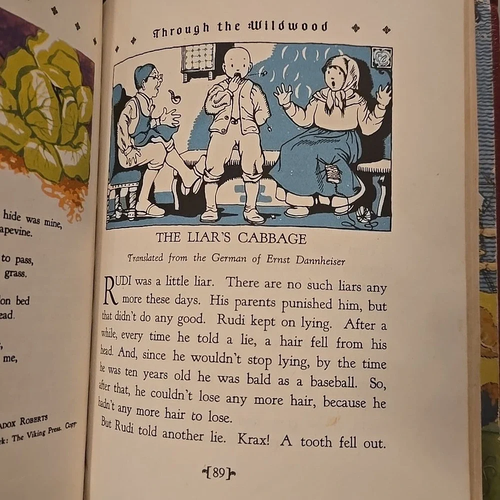 VTG 1946 Book Trails Through The‎ Wildwood Child Development Red Embossed HC USA
